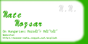 mate mozsar business card